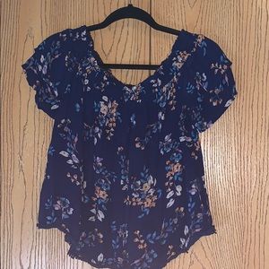 floral off the shoulder top